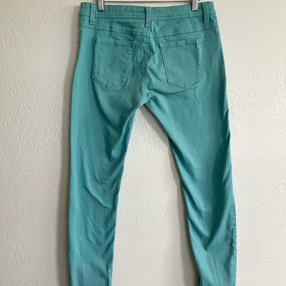 Teal Spring Summer Strech Jean Pants Modern Fit Size XL - Picture 5 of 6